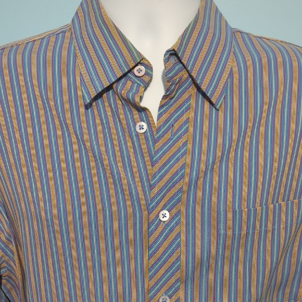 Bugatchi Stylish Multicolor Striped Button-Down S… - image 2